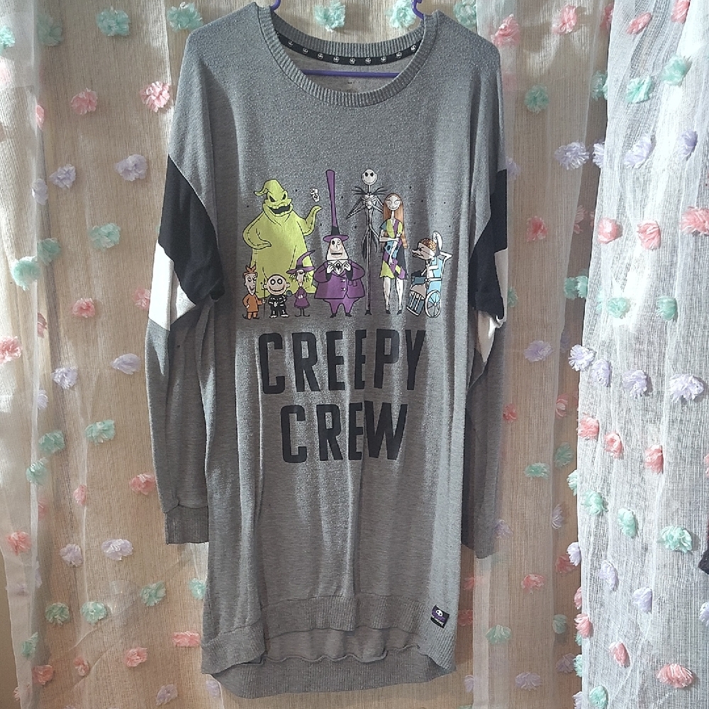 Grey 'Creepy Crew' Kids' Long Sleeve Graphic Sweatshirt